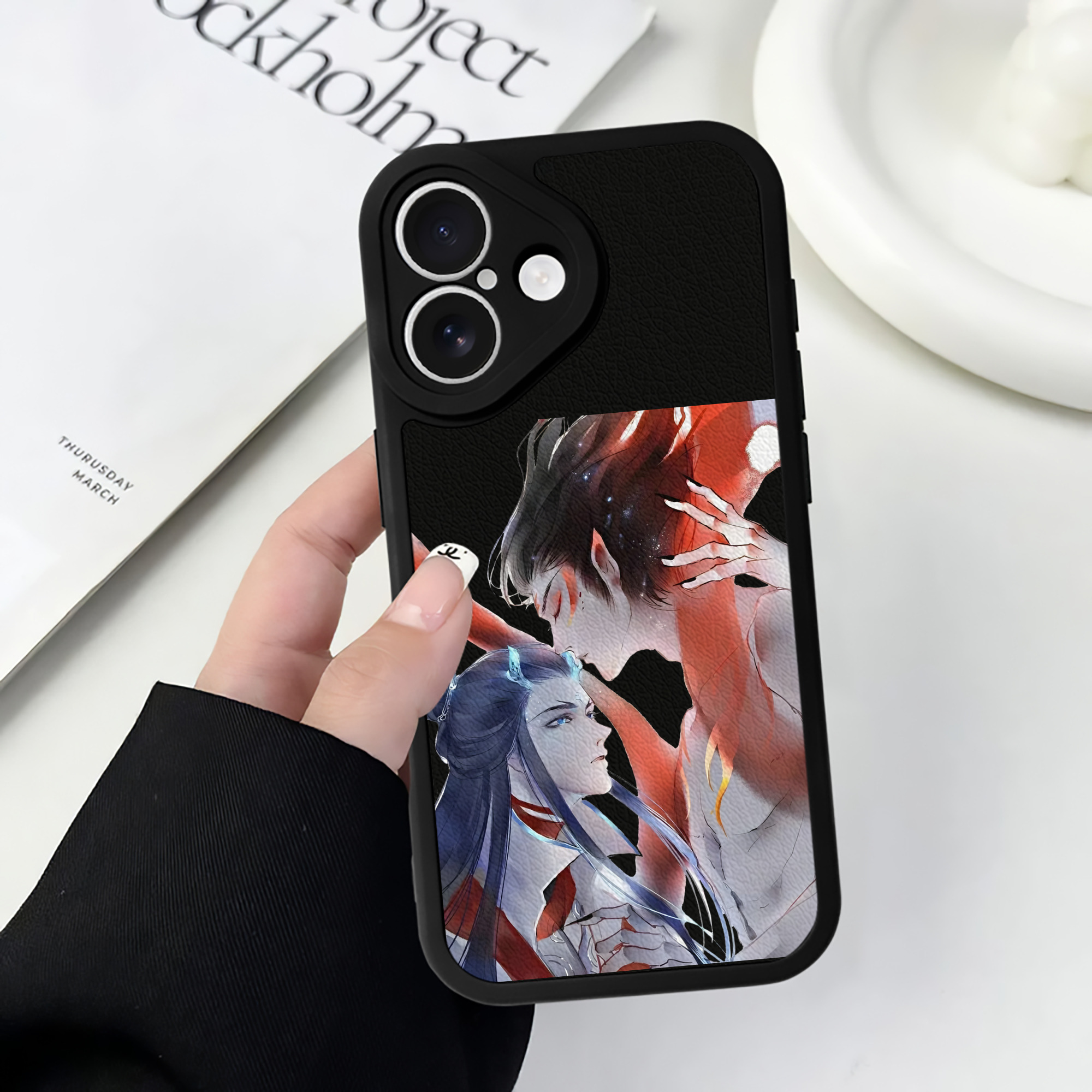 （画像用） Ne Zha 2 ナタ 魔童の大暴れ 【iPhone 16シリーズ対応】シリコンスマホケース（レザー調） 材質：シリコン